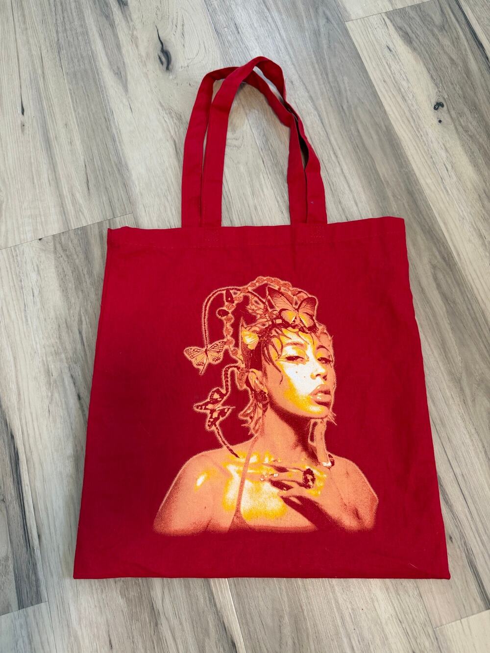 Kali Uchis Red Moon in Venus Red Tour Tote Bag Double Sided Graphic